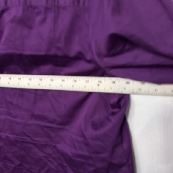 NWT Q Lane Bryant V-Neck Fitted Long Sleeve Button Up Shirt Women's 16 Stretch - Picture 4 of 5